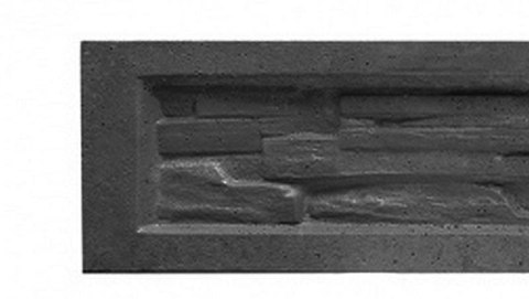 Podmurówka betonowa łupana - 250 cm / 25 cm - antracyt Podmurówka betonowa łupana - 250 cm / 25 cm - antracyt