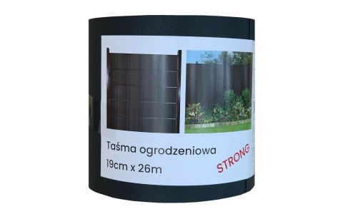 Taśma ogrodzeniowa 19 cm / 26 m - antracyt - STRONG Taśma ogrodzeniowa 19 cm / 26 m - antracyt - STRONG