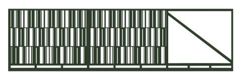 Brama przesuwna typ MODERN - 4,00 x 1,20 m Brama przesuwna typ MODERN - 4,00 x 1,20 m