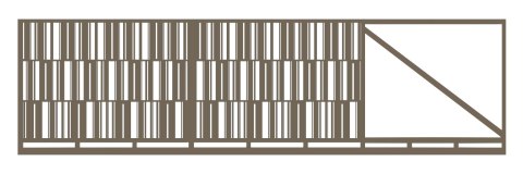 Brama przesuwna typ MODERN - 4,00 x 1,70 m Brama przesuwna typ MODERN - 4,00 x 1,70 m