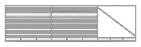 Brama przesuwna typ WALL MIX 200/20 - 4,00 x 1,50 m Brama przesuwna typ WALL MIX 200/20 - 4,00 x 1,50 m