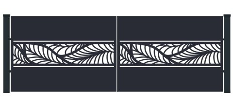 Brama typ WALL - 4,00 x 1,25 m Brama typ WALL - 4,00 x 1,25 m