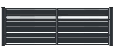 Brama typ WALL MIX 200/20 - 4,00 x 1,25 m Brama typ WALL MIX 200/20 - 4,00 x 1,25 m