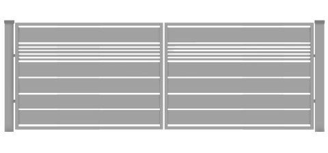 Brama typ WALL MIX 200/20 - 4,00 x 1,50 m