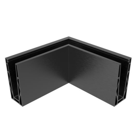 Easy Glass Channel Corner Profile 90 IN Eco Black Easy Glass Channel Corner Profile 90 IN Eco Black