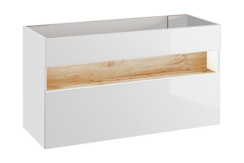 Bahama White Vanity Cabinet - 120cm with Single Drawer