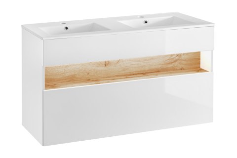 Bahama White Vanity Cabinet - 120cm with Single Drawer