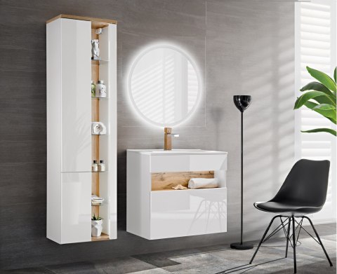 Bahama White Vanity Cabinet - 60cm with Single Drawer