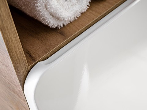 Aruba White Side Cabinet - 35cm with Single Door