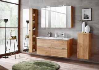 Capri Oak Vanity Cabinet - 60cm with Two Drawers