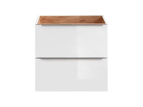 Capri White Vanity Cabinet - 60cm with Two Drawers