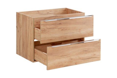 Capri Oak Vanity Cabinet - 80cm with Two Drawers