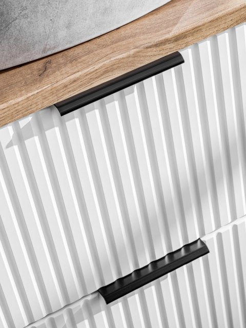 Adel White Vanity Cabinet - 80cm with Two Drawers