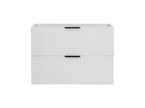 Adel White Vanity Cabinet - 80cm with Two Drawers