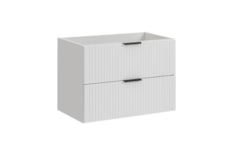 Adel White Vanity Cabinet - 80cm with Two Drawers