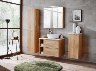 Capri Oak Tall Cabinet - 35cm with Two Doors
