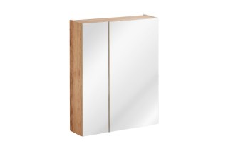 Capri Oak Mirror Cabinet - 60cm with Two Doors