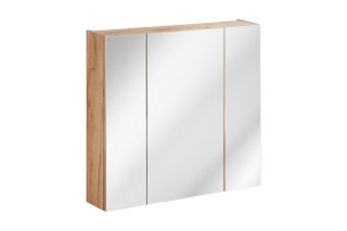 Capri Oak Mirror Cabinet - 80cm with Three Doors