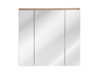 Capri Oak Mirror Cabinet - 80cm with Three Doors