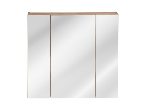 Capri Oak Mirror Cabinet - 80cm with Three Doors