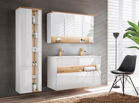 Bahama White Mirror Cabinet - 120cm with Three Doors Bahama White Mirror Cabinet - 120cm with Three Doors