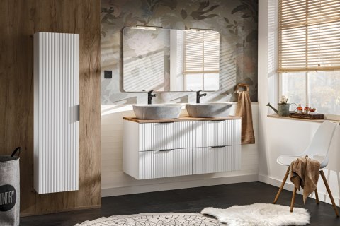 Adel White Complete Bathroom Set - 120cm with Double Anna Basins Adel White Complete Bathroom Set - 120cm with Double Anna Basins