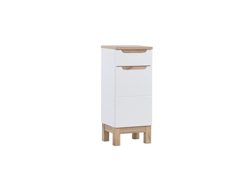 Bali White Side Cabinet - 35cm with Door and Drawer