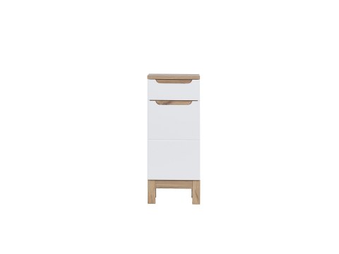 Bali White Side Cabinet - 35cm with Door and Drawer