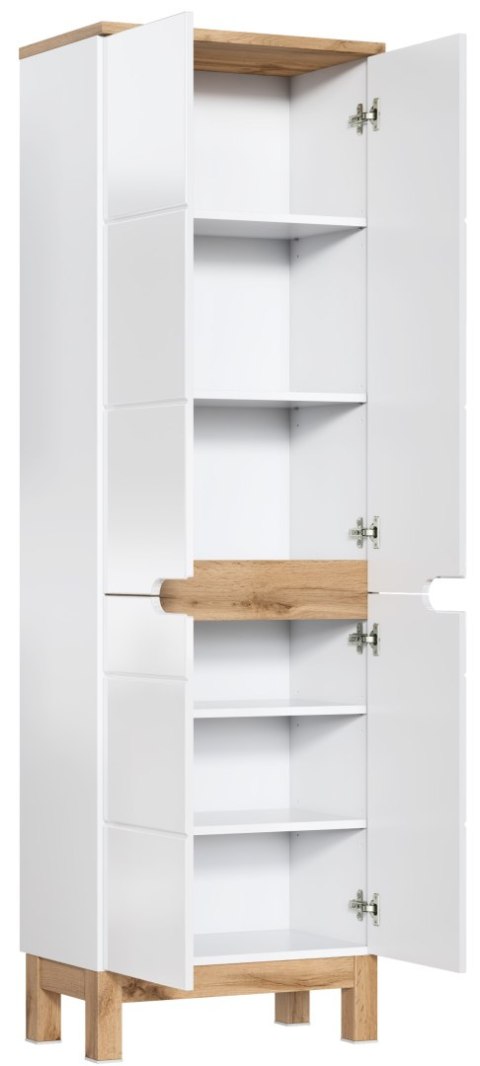 Bali White Tall Cabinet - 60cm with Four Doors Bali White Tall Cabinet - 60cm with Four Doors
