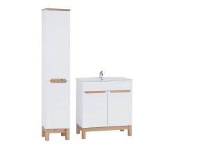 Zestaw meblowy 80cm z umywalką i szafką wysoką