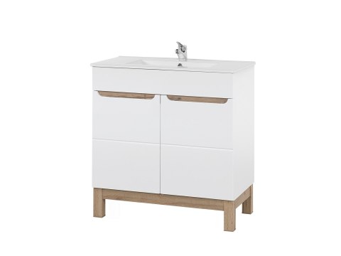Bali White Vanity Furniture Set - 80cm with Built-in Washbasin Bali White Vanity Furniture Set - 80cm with Built-in Washbasin