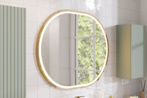 Lustro LED w ramie