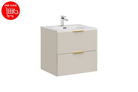 Adel Cashmere Vanity Set - 60cm with Sky Built-in Washbasin Adel Cashmere Vanity Set - 60cm with Sky Built-in Washbasin
