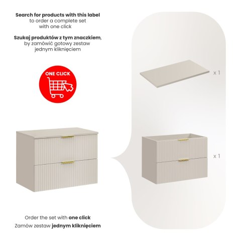 Adel Cashmere Vanity Set - 80cm with Countertop Adel Cashmere Vanity Set - 80cm with Countertop