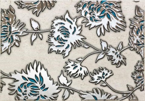 GRIS FLOWER TURKUS DEKOR 36X25 GRIS FLOWER TURKUS DEKOR 36X25