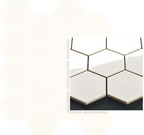 UNIWERSALNA MOZAIKA PRASOWANA BIANCO PARADYZ HEXAGON 22X25,5 UNIWERSALNA MOZAIKA PRASOWANA BIANCO PARADYZ HEXAGON 22X25,5