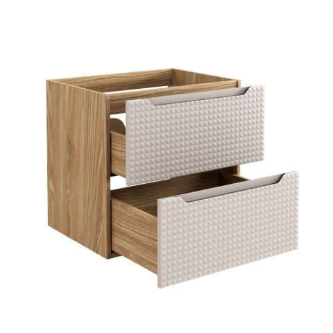 Luxor Beige Under-Basin Cabinet - 60cm with Two Drawers Luxor Beige Under-Basin Cabinet - 60cm with Two Drawers
