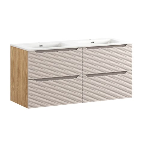 Ocean Beige Vanity Unit Set - 120cm with Sky Built-in Washbasin (4 Drawers) Ocean Beige Vanity Unit Set - 120cm with Sky Built-in Washbasin (4 Drawers)