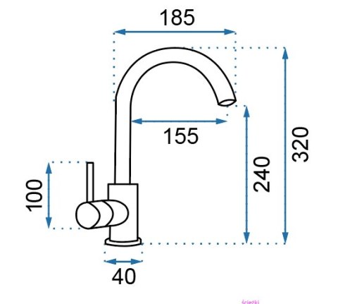 Kitchen Tap Talisa Black
