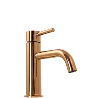 Basin Tap Lungo Rose Gold Low