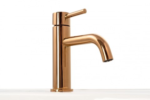 Basin Tap Lungo Rose Gold Low
