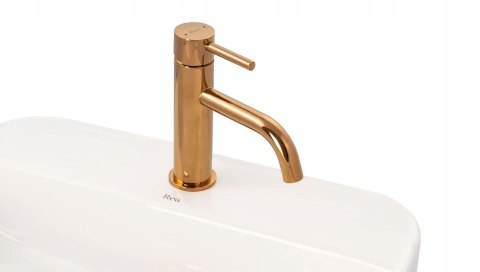Basin Tap Lungo Rose Gold Low