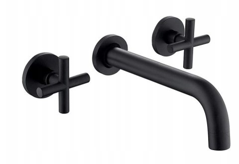 Basin Wall-Mounted Tap Exit Black + BOX