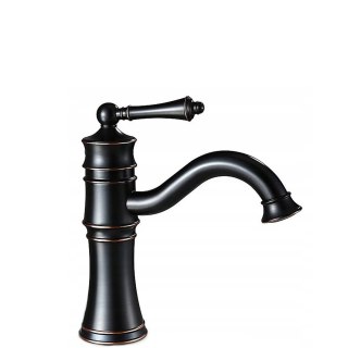 Basin Tap Vintage Black Brushed Short