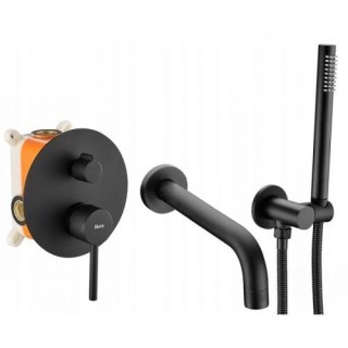 Bath Mixer Concealed Lungo Black + BOX