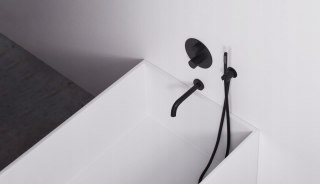 Bath Mixer Concealed Lungo Black + BOX