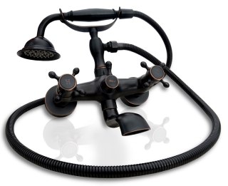 Bath Mixer Retro Black Distressed