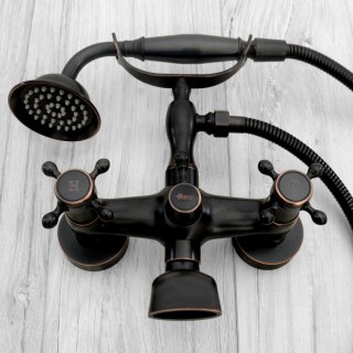 Bath Mixer Retro Black Distressed