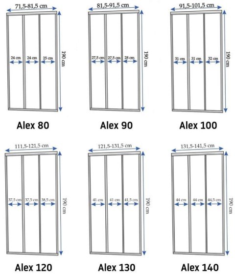 Shower Door Alex Chrome 80