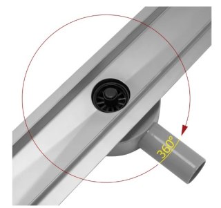 Linear Drain REA PURE NEO PRO Brushed Steel 90